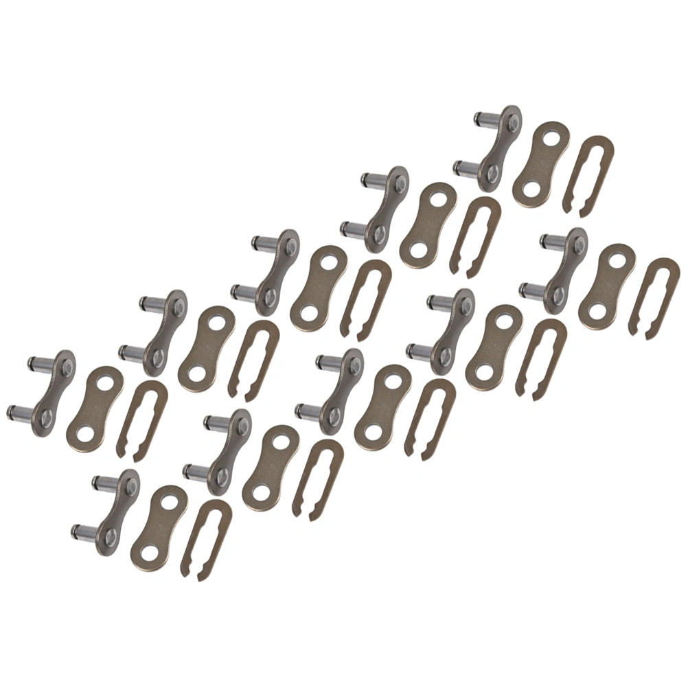 10Pc Missing Link Stainless Steel Chain Folding Single Chain for Bike Accessory