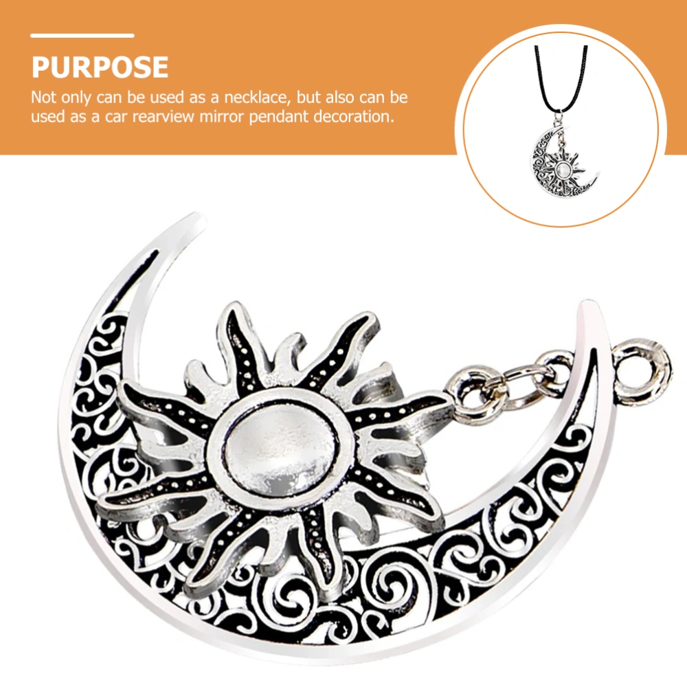 Moon Sun Necklace Pendant Necklace Car Rearview Mirror Hanging Decoration