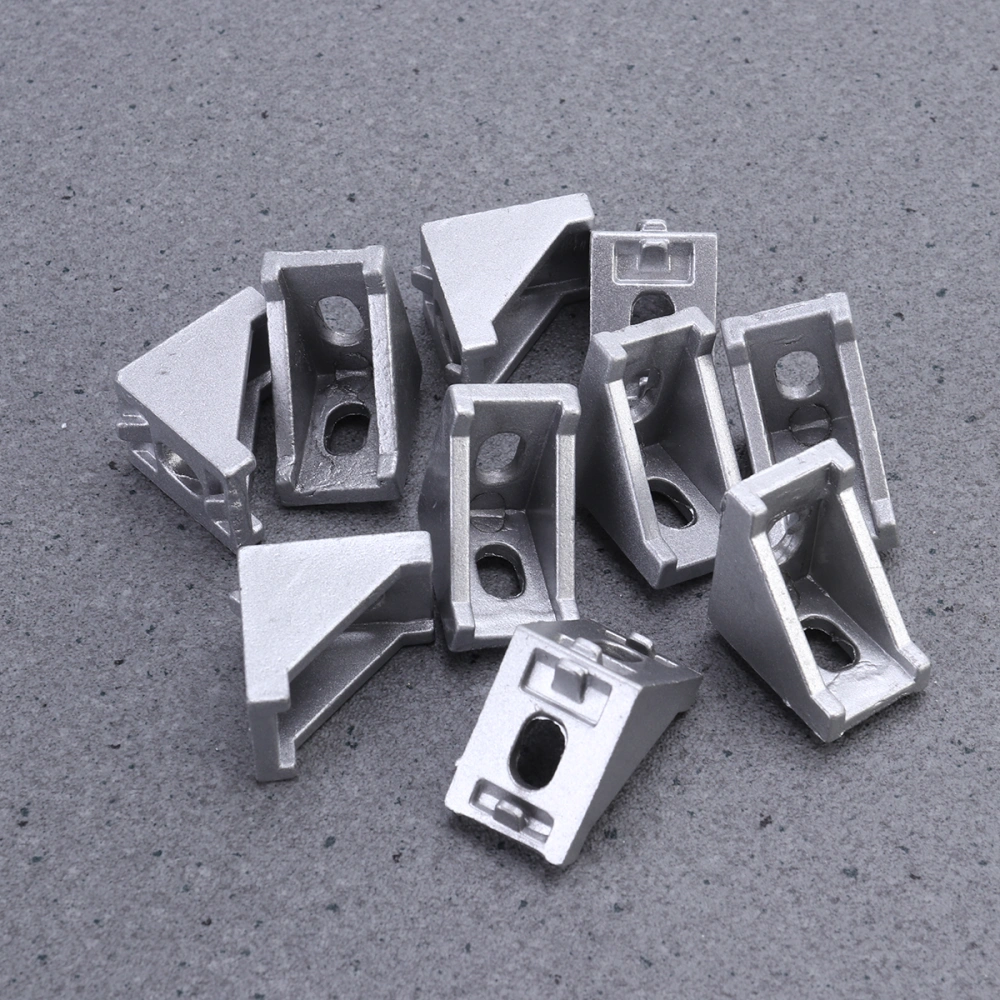 10Pcs 2028 Corner Bracket for 2020 Aluminum Extrusion (Silvery White)