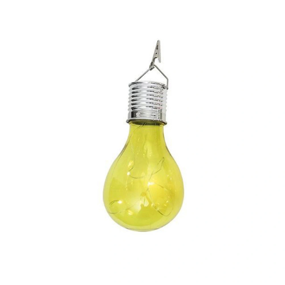 Waterproof Solar Rotatable Hanging LED Light Lamp Bulb for Outdoor Garden Camping (Yellow Shell)