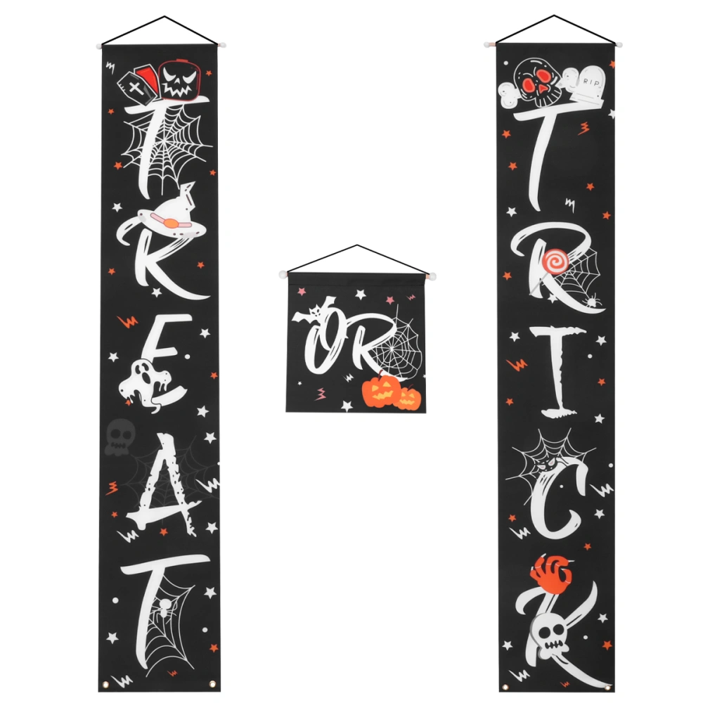 Halloween Front Door Banner Porch Decorations Welcome Signs Home Decor