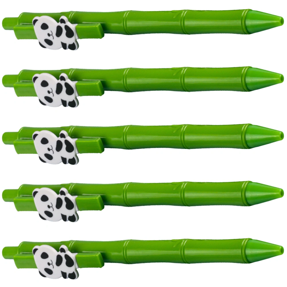 5Pcs Panda Gel Pen Press Type Ink Pen Students Writing Pen Portable Gel Pen Adorable Panda Pen