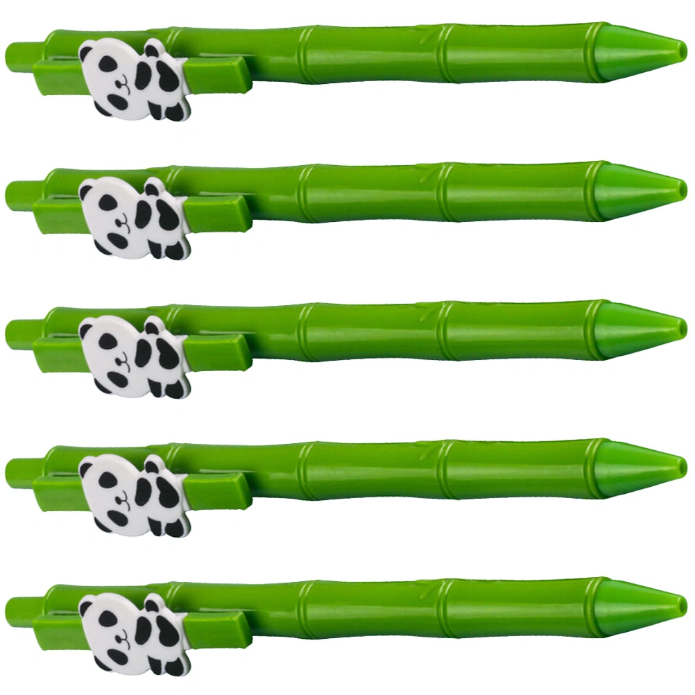 5Pcs Panda Gel Pen Press Type Ink Pen Students Writing Pen Portable Gel Pen Adorable Panda Pen