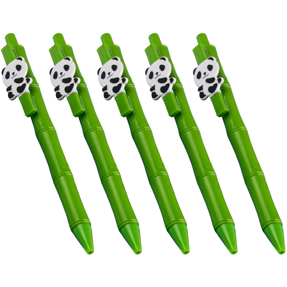 5Pcs Panda Gel Pen Press Type Ink Pen Students Writing Pen Portable Gel Pen Adorable Panda Pen