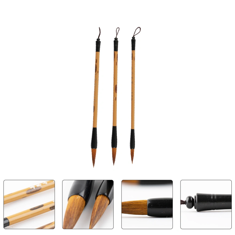 3pcs Professional Chinese Calligraphy Brush Pens Writing Brushes Drawing Pens