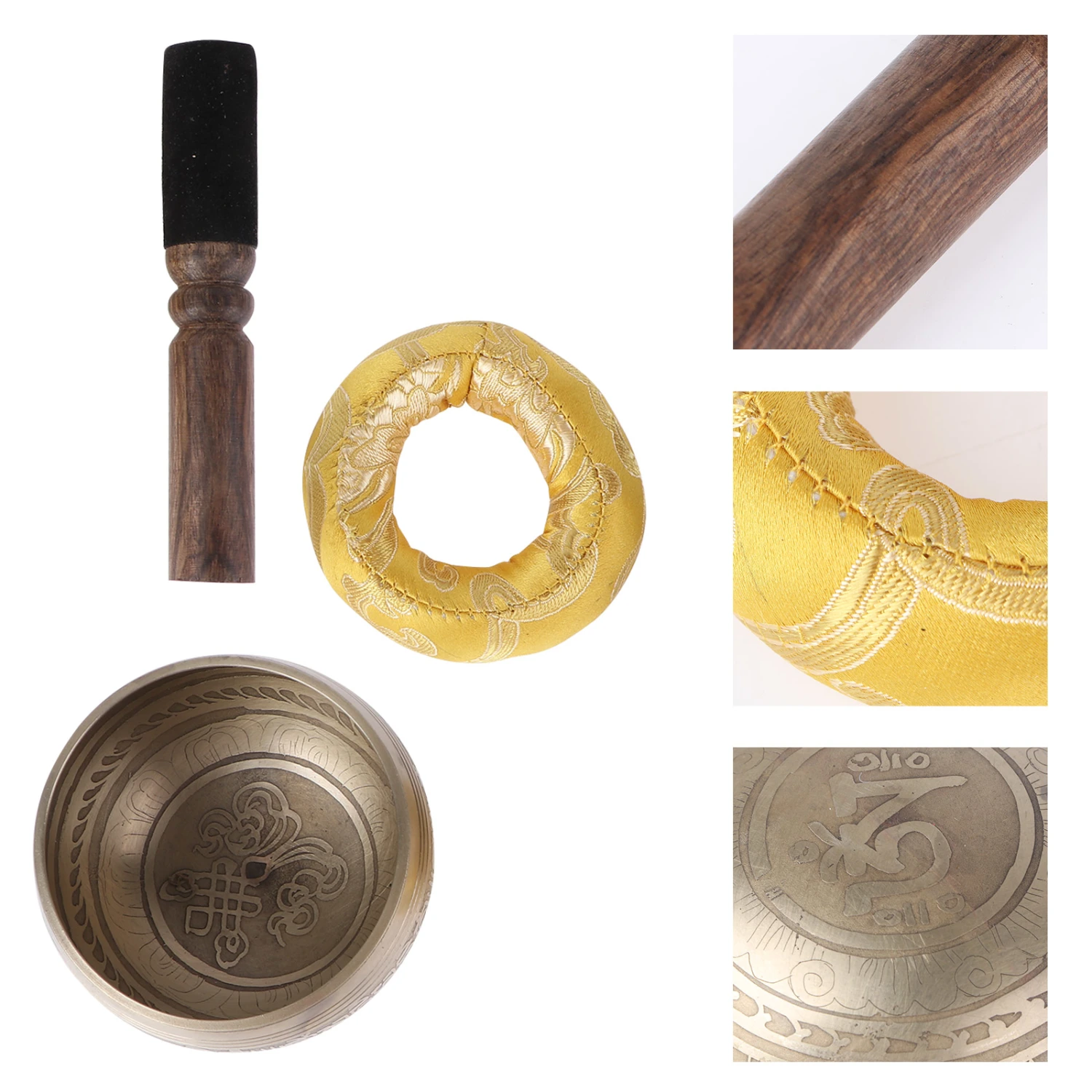 1 Set Singing Bowl with Striker and Cushion Spiritual Bowl for Meditation
