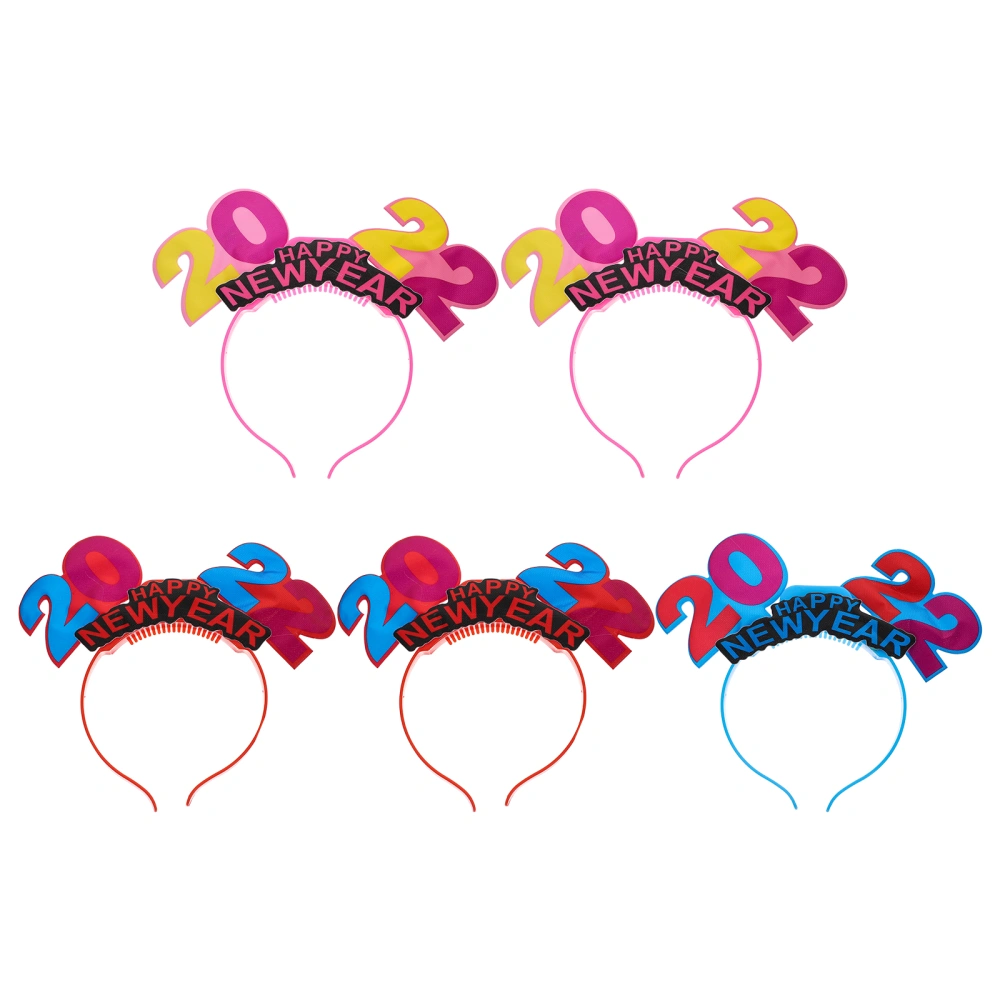 5Pcs Luminous Hairbands for New Year Party Decorative Headdress Hair Hoops