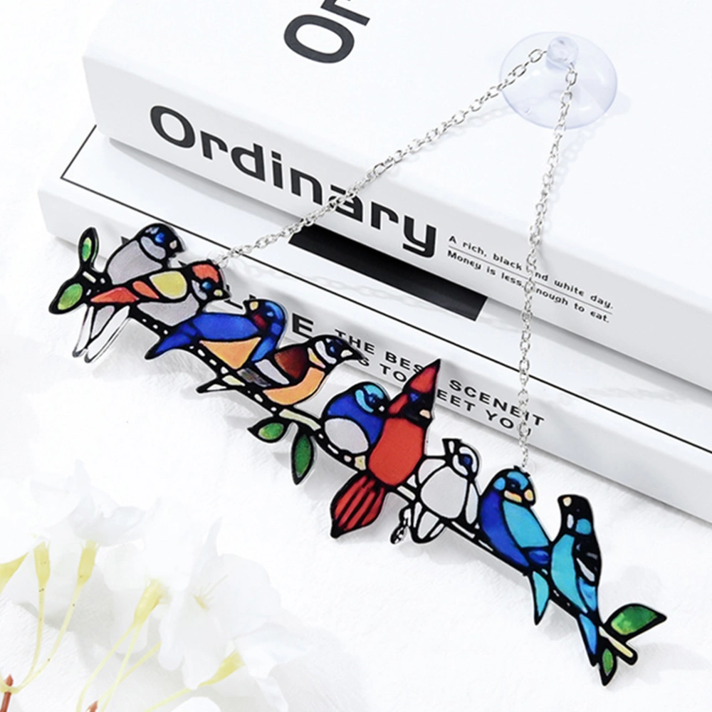 1pc Bird Species Stained Pendant Window Hanging Ornament Acrylic Birds Pendant