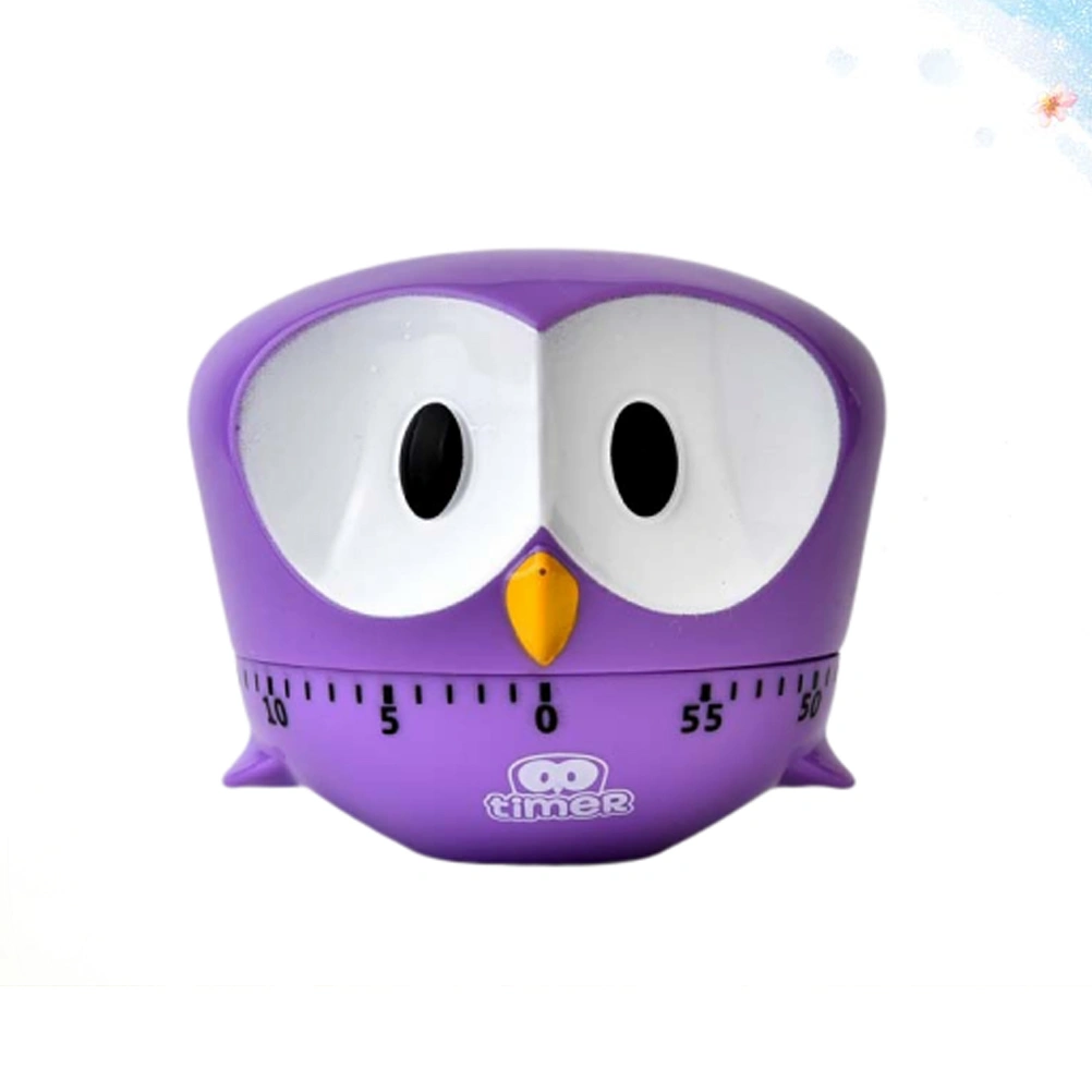 Creative Cartoon Bake for Cooking Timer Purple Big Eye Eagle Shaped Kitchen Mechanical Timer