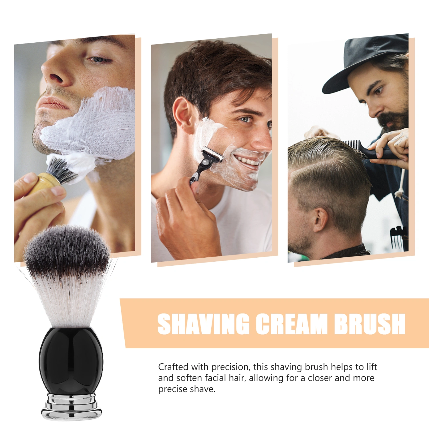 Shaving Brush Male Beard Brush Barber Brush Neck Duster Salon Shave Brush Supply