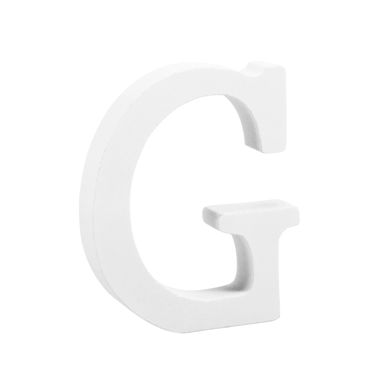 Wood Letter G Decor Simple DIY Alphabet Letter for Wedding Party Birthday Home Store (White, 8cm)