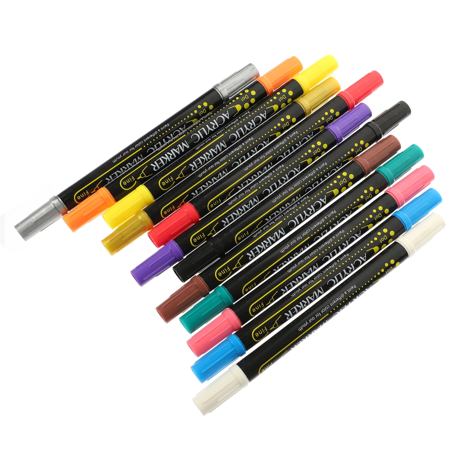 12pcs Multi-function Paint Markers Convenient Marker Pens Portable Paint Pens Draw Supply