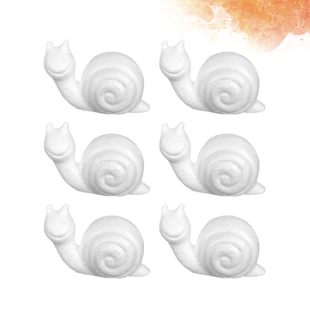 6pcs Funny Children Painting Snail Handmade DIY Craft Snail Creative Model Kindergarten Toy for Kids Toddlers