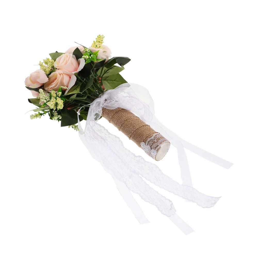 Western Wedding Simulation Silk Cloth Flower Holding Bouquet Bride Bouquet Home Supplies