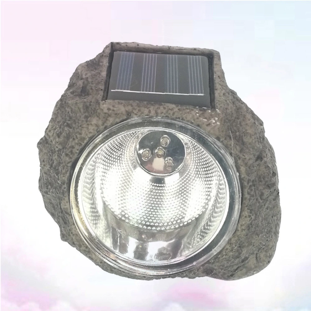 Solar Powered Decorative Resin Stone Spot Light Solar Lawn Light Decorative Water Resistant LED Landscape Lamp for Outdoor Garden Yard