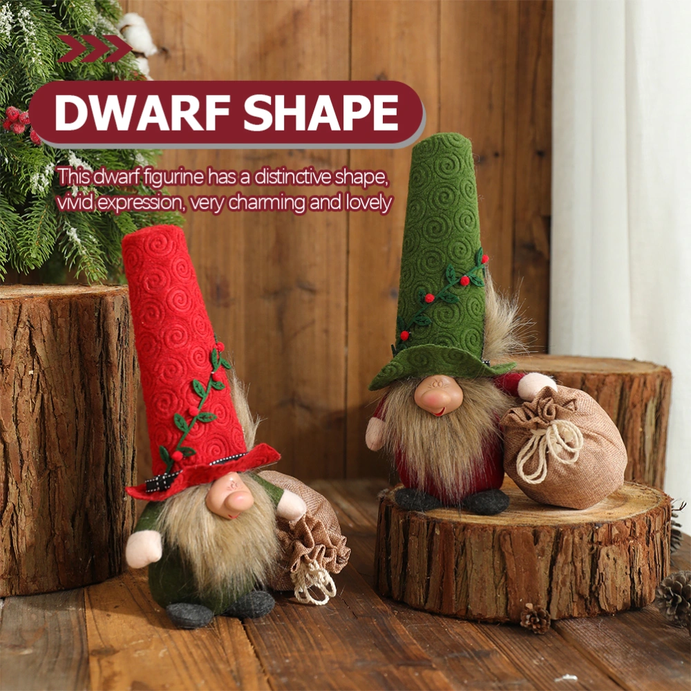 Christmas Dwarf Statue Gnome Doll Gnome Ornament Fabric Dwarf Craft Decor