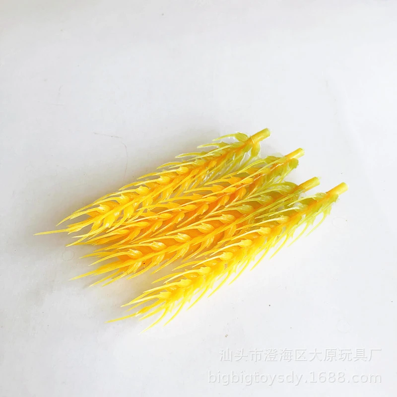 50Pcs DIY Delicate Simulation Wheat Ear Bouquets Landscape Decor Plastic Crafts