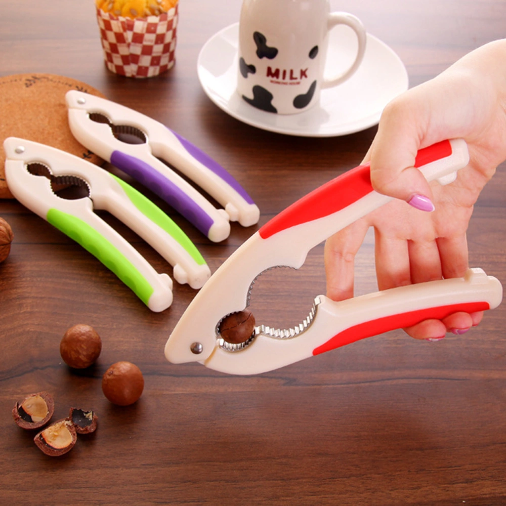 Nut Crackers Walnut Heavy Duty Shell Seafood Walnut Opener Tool with Non-slip Handle(Random Color)