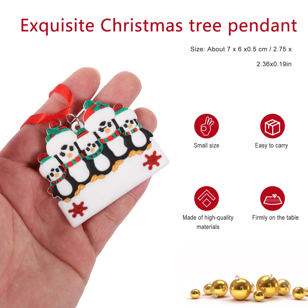 Personalized Christmas Penguin Family Ornament Season Festival Xmas Pendant