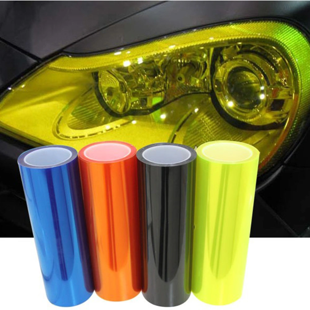 Auto Car Sticker Smoke Fog Light HeadLight Taillight Tint Vinyl Film Sheet Car Decoration Decals (Transparent)