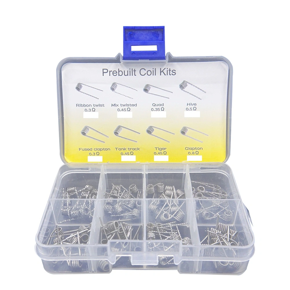 80Pcs Prebuilt Coils 0.3Ω 0.35Ω 0.45Ω 0.5Ω 0.8Ω Premade Coil Set 3mm Heating Wire for RDA, RBA, RDTA Hobby Use