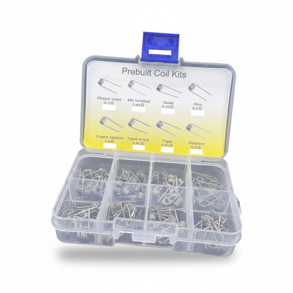 80Pcs Prebuilt Coils 0.3Ω 0.35Ω 0.45Ω 0.5Ω 0.8Ω Premade Coil Set 3mm Heating Wire for RDA, RBA, RDTA Hobby Use