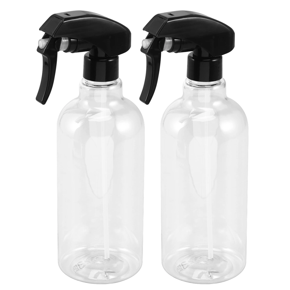 5pcs 500ML Portable Plastic Spray Bottle Makeup Moisture Atomizer Pot Fine Mist Sprayer Bottles Hair Hairdressing Tools(Transparant,Black Kao Lid for Random Color)