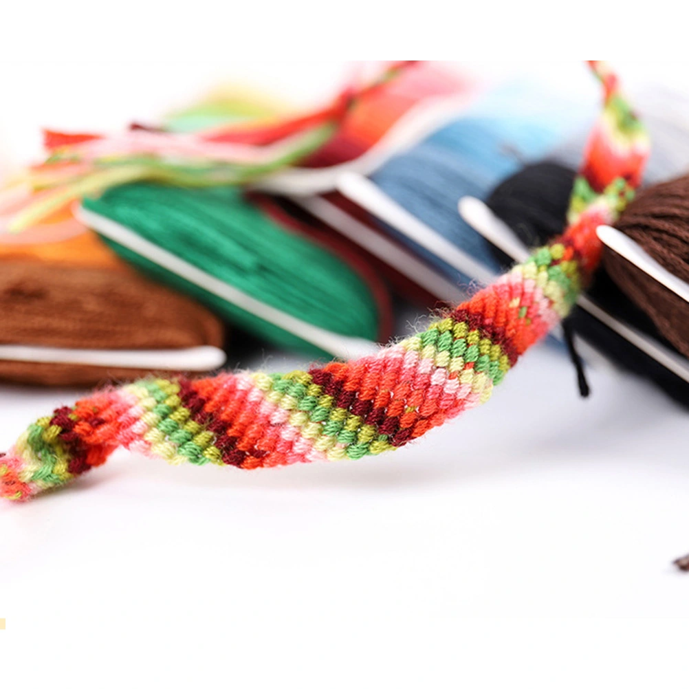 Gradient Color Cross Stitch Line Embroidery Thread Cross Stitch Wiring Manual DIY Embroidery Thread Green