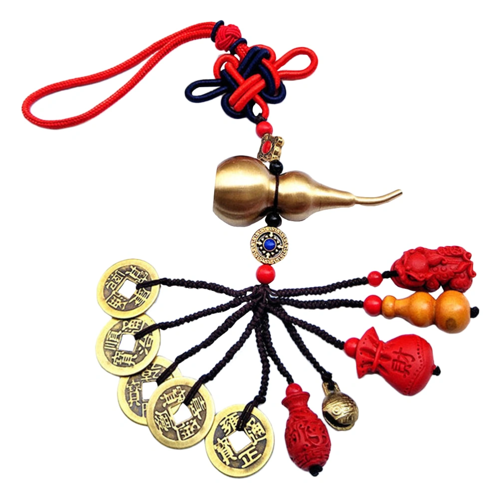 Traditional Chinese Knot Pendant Fortune Coins Feng Shui Coins Car Pendants