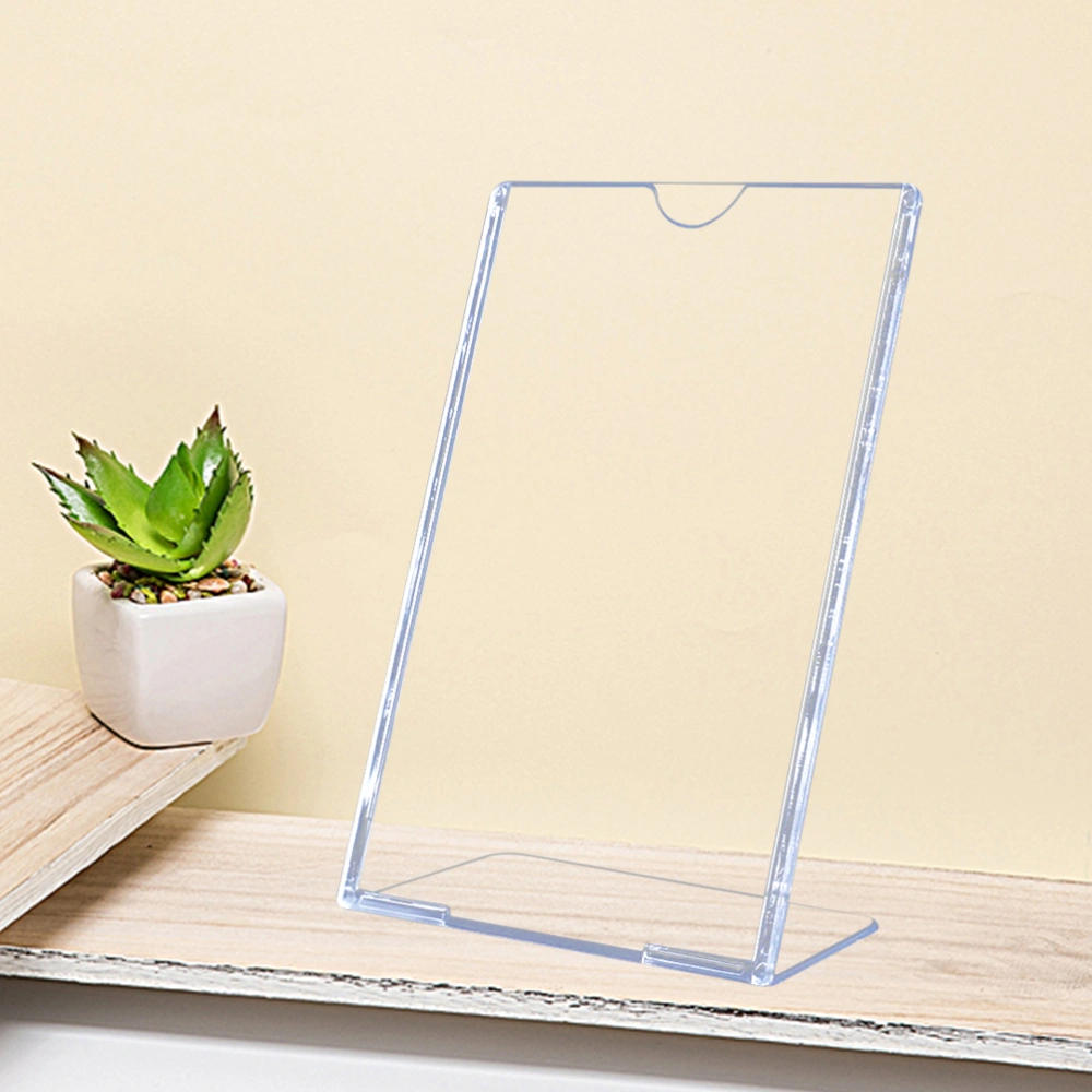 5pcs L Shape Slanted Sign Holders Desktop Photo Paper Menu Holder Display Stand