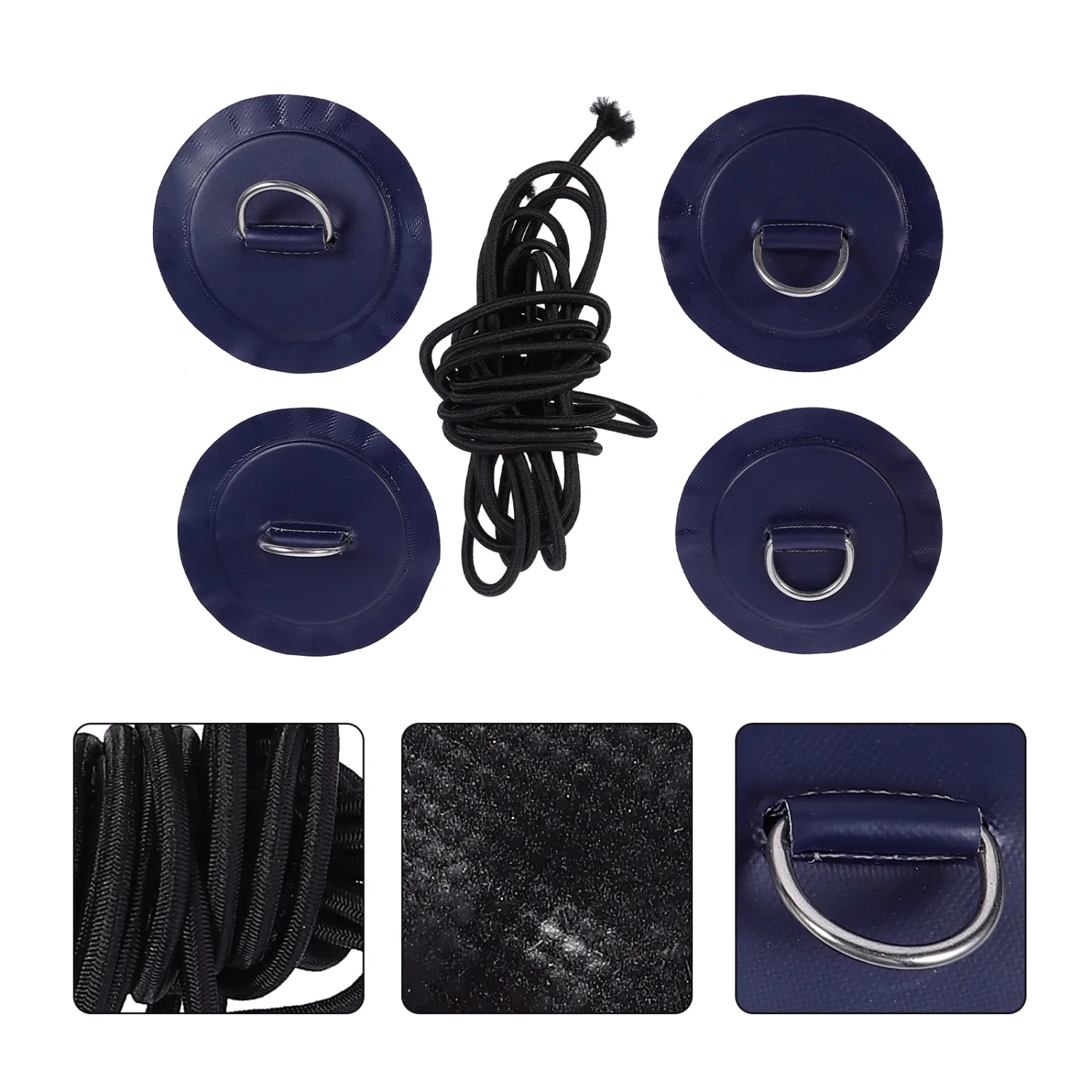 1 Set Kayak D-ring Pad Canoe D-ring Patch Kayak Deck Anchor Line D-ring Patch