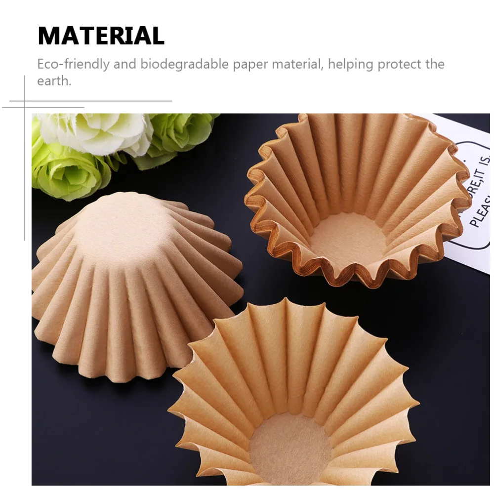 50 Sheets of Simple Coffee Paper Filter Bowls Household Coffee Tea Dripping Tools