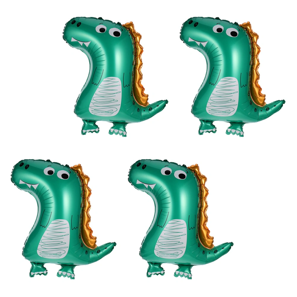 4Pcs Dinosaur Balloons Dinosaur Themed Pendants Children Birthday Party Supplies