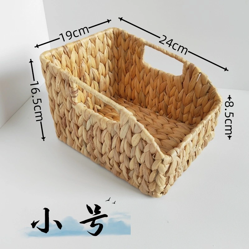 Desktop Weaving Basket Rustic Style Storage Basket Hyacinth Basket Tabletop Organizer