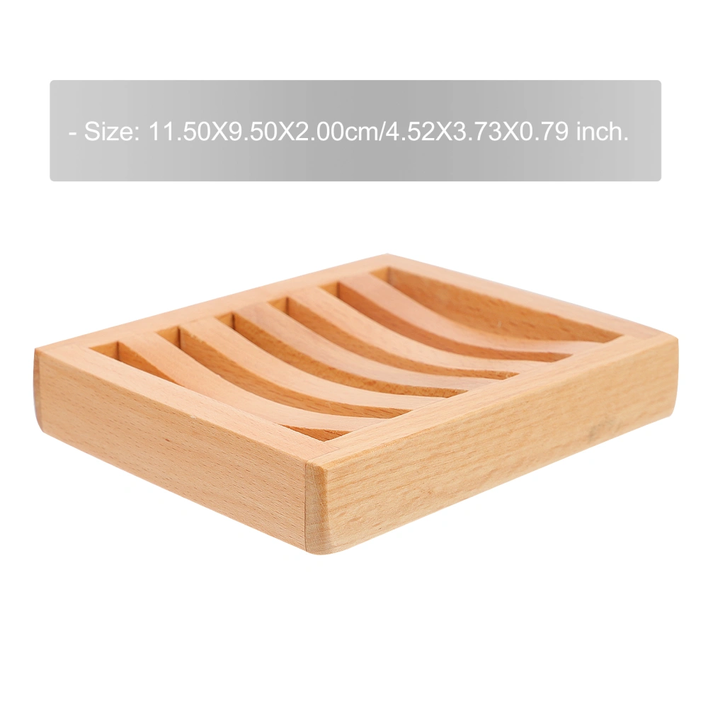 Simple Wooden Soap Box Creative Beech Soap Holder Bathroom Supply for Home