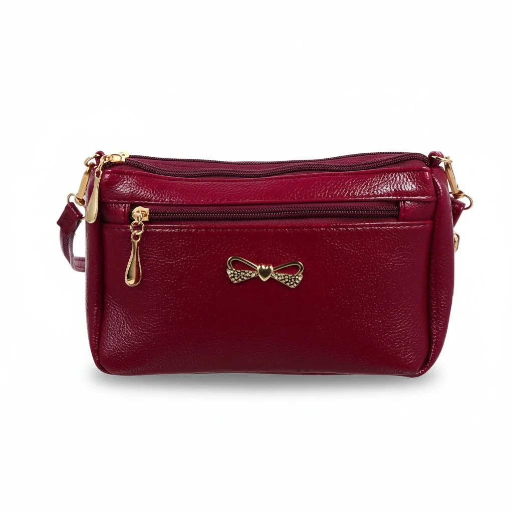 1Pc Bow Decor Shoulder Bag Fashion Crossbody Bag Messenger Bag Storage Bag