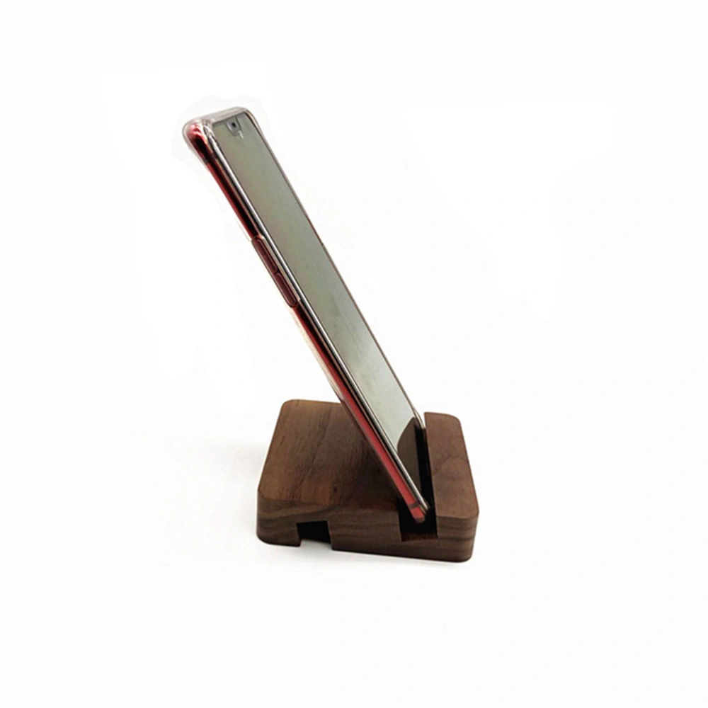 Black Walnut Desktop Cell Phone Holder Creative Wooden Mobile Phone Support Portable All-Purpose Mobile Phone Stand