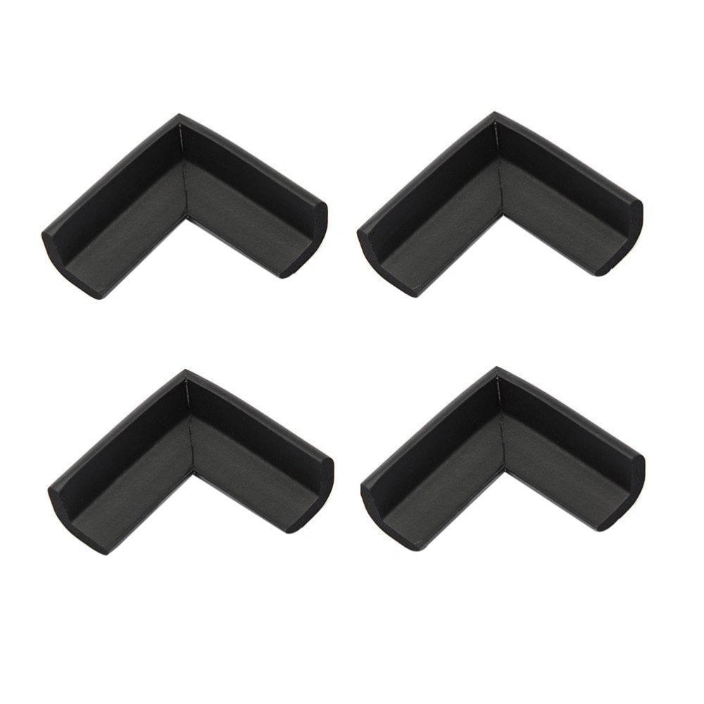 4pcs NBR Baby Safety Corner Cushions Desk Table Protector Cover Guard (Black)