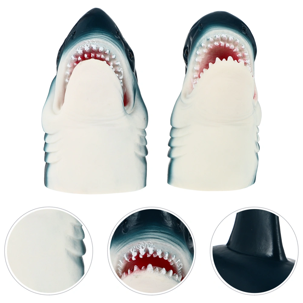 2pcs Creative Shark Head Hand Puppets Figure Toys Funny Figure Gloves Toy