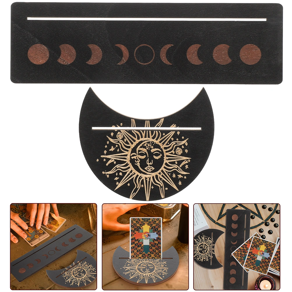 1 Set Wooden Tarot Card Stand Altar Tarot Divination Bracket Tarot Card Holder