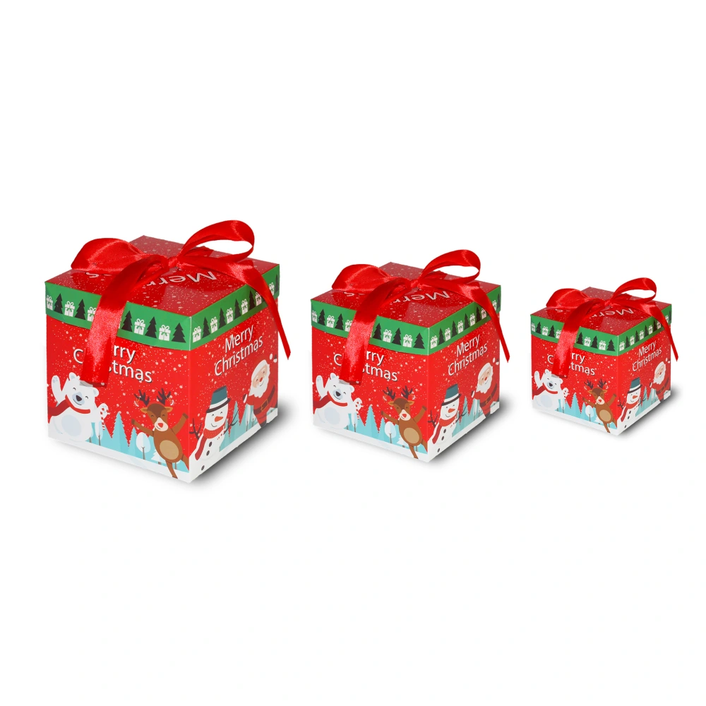 3Pcs Treat Boxes Favor Boxes Candy Boxes Party Favor Christmas Party Favor Box Xmas Present Box