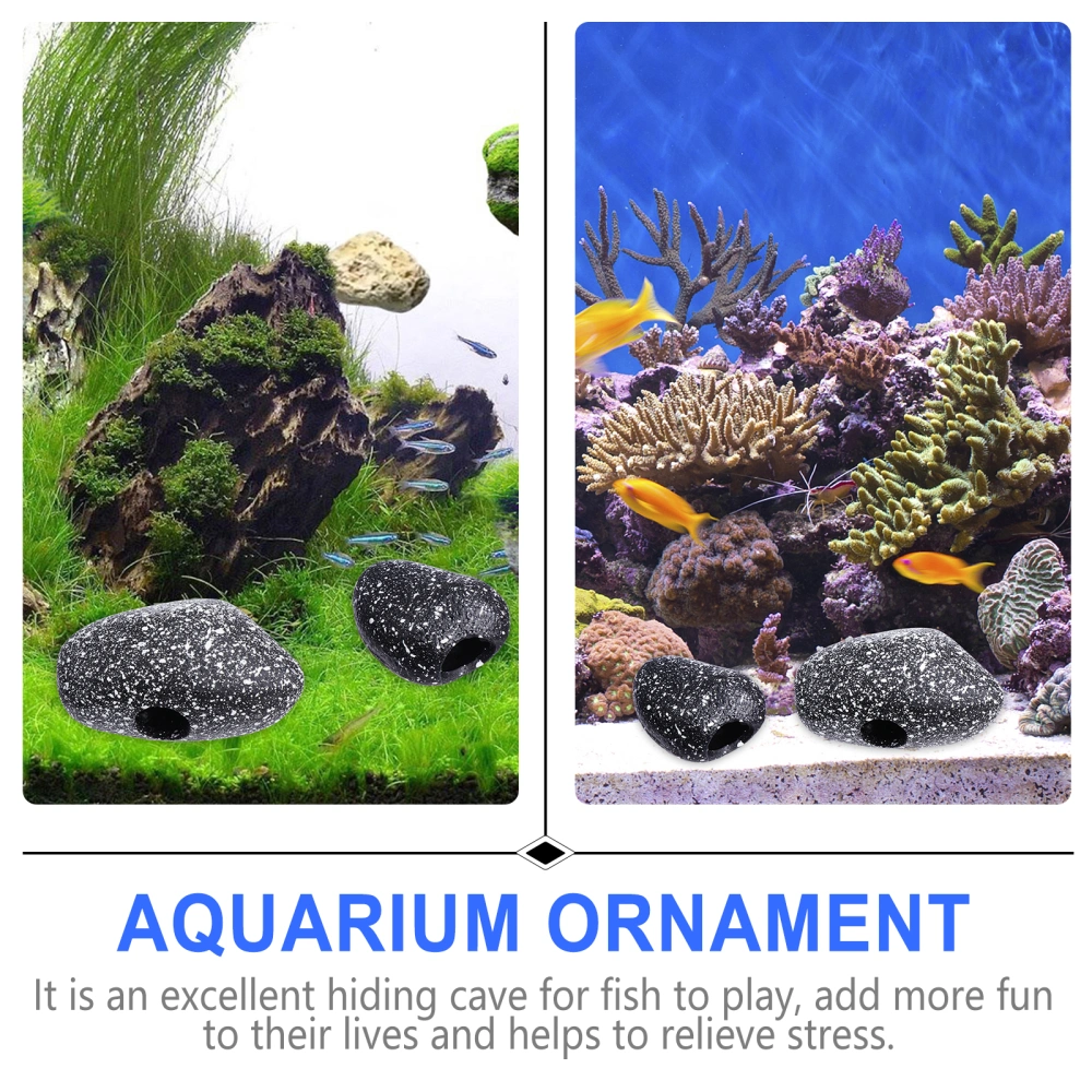 2PCS Aquarium Layout Decor Fish Shelter Tank Artificial Fish Tank Habitat Cave