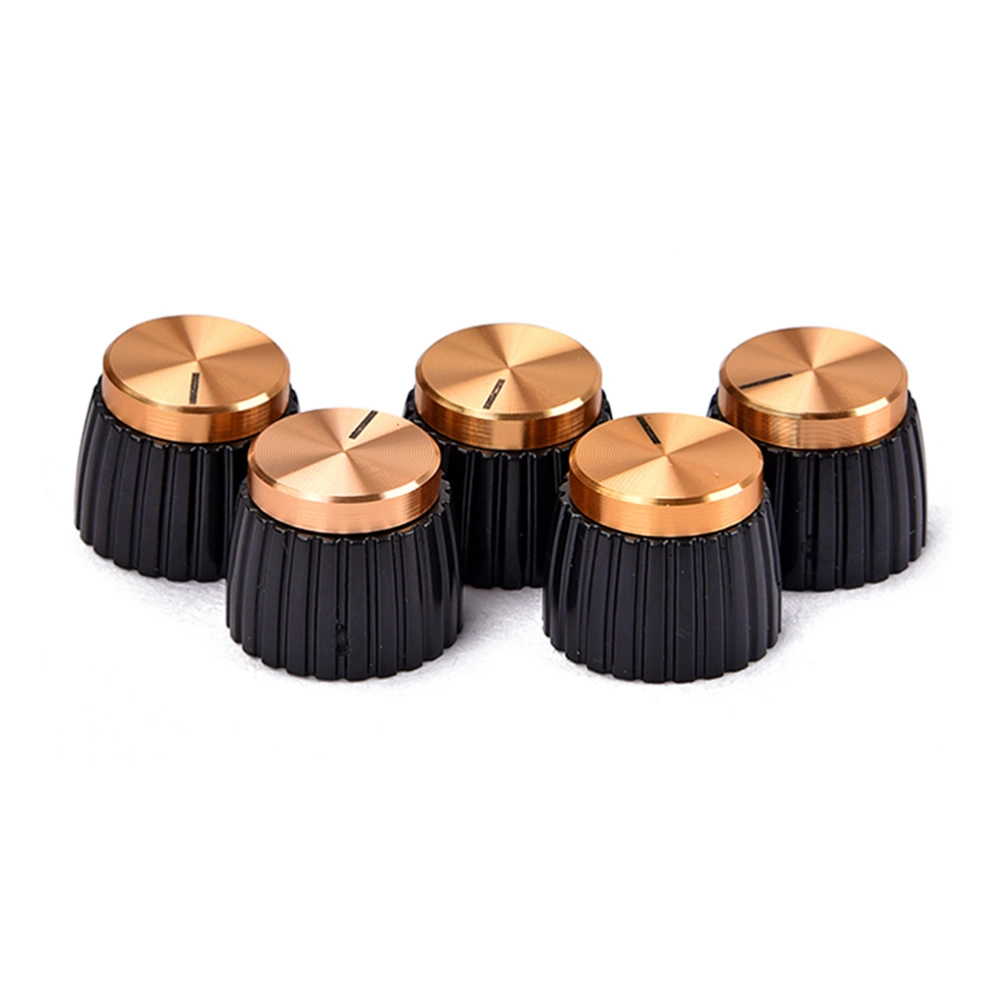 5pcs Guitar AMP Amplifier Knobs Gold Push On Knobs fits