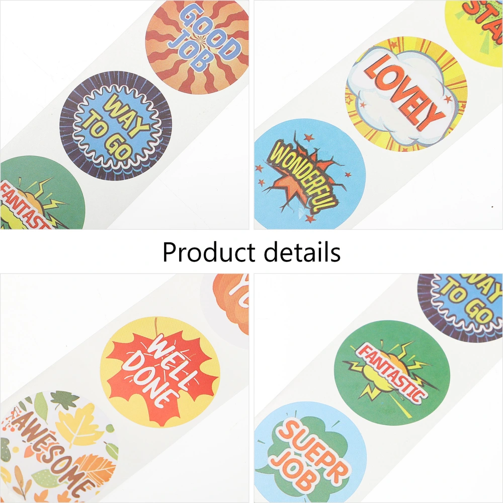 4 Rolls Reward Stickers School Stickers Motivational Decals for Kids Children