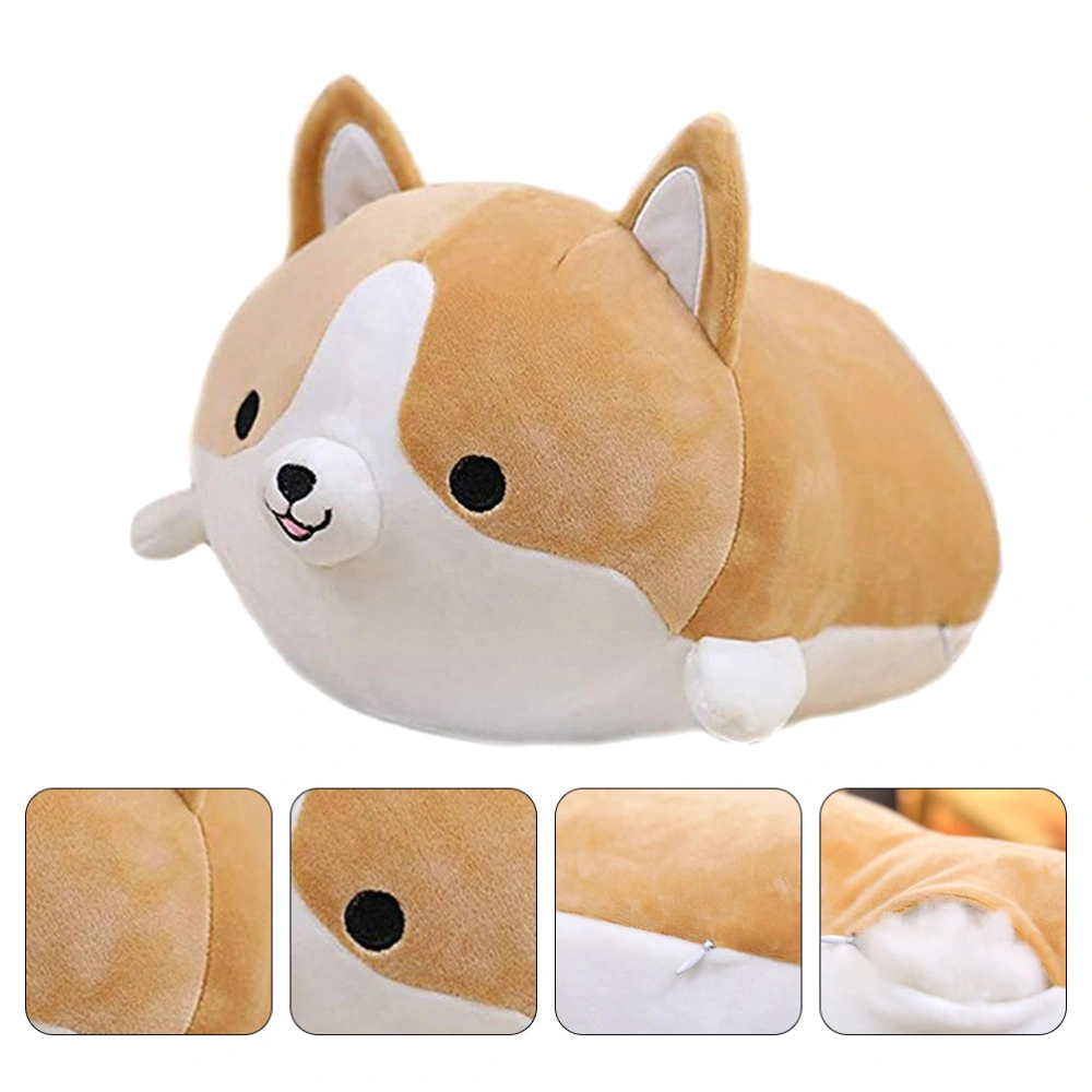 1pc Lovely Corgi Doll Pillow Comfortable Dog Cotton Toy Cartoon Pillow