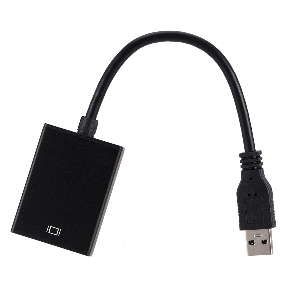 USB 3.0 to Video Cable Adapter Converter 1080P Display Monitor Adapter for PC Laptop Projector (Black)