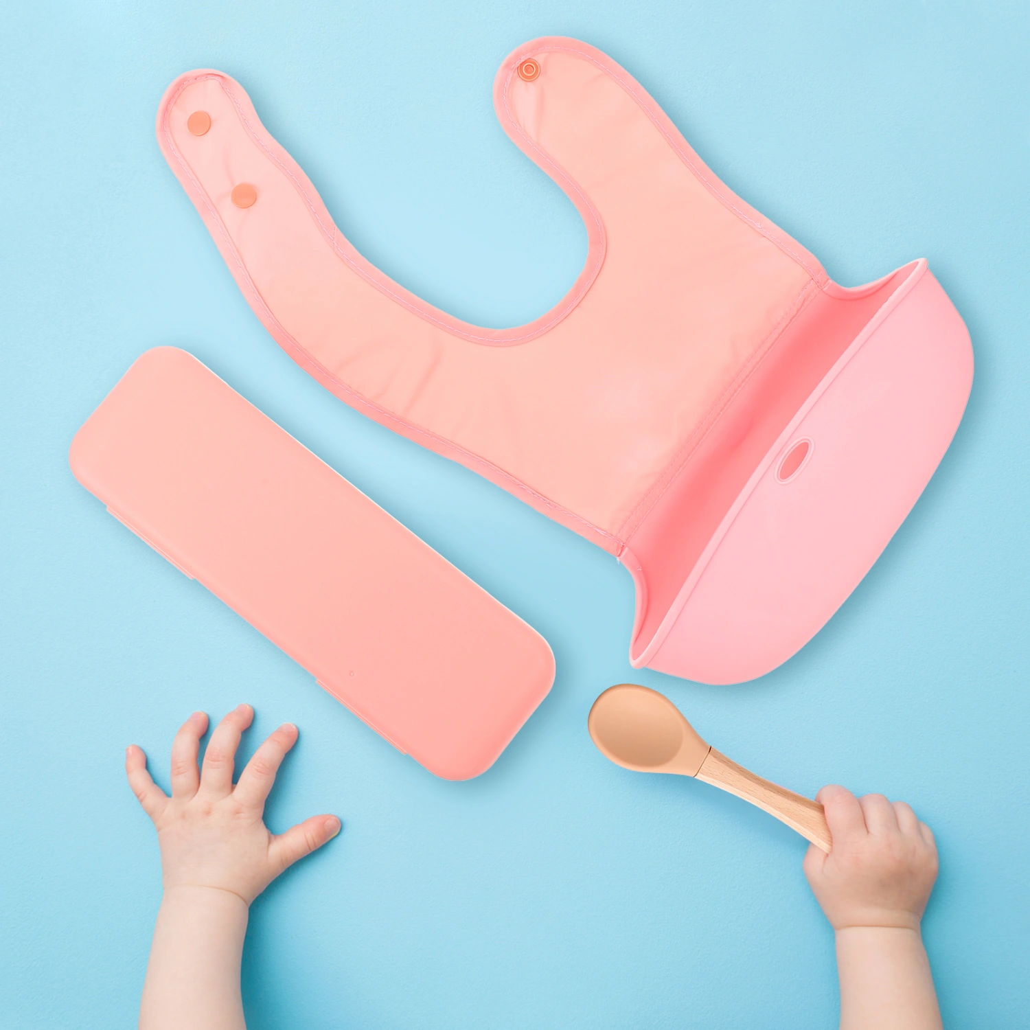 1 Set Portable Baby Waterproof Bib Baby Eating Bib Washable Infant Apron