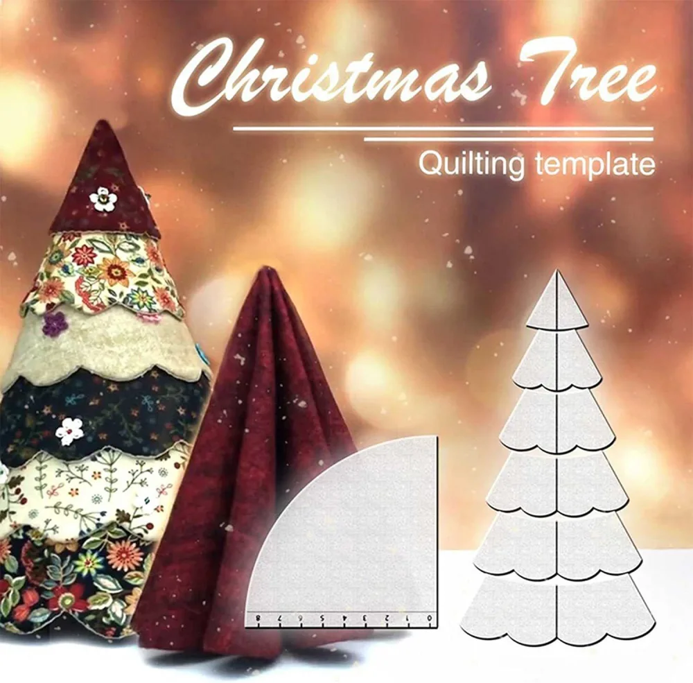 1 Set of Christmas Tree Diy Template Chrimats Tree Sewing Templates Tree Quilting Accessories