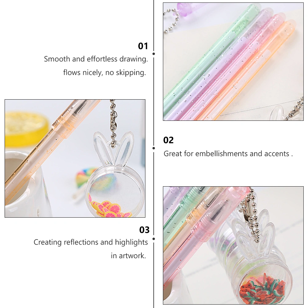 10pcs Pendant Gel Pen Stationery Lovely Student Writing Pen (Mixed Style)