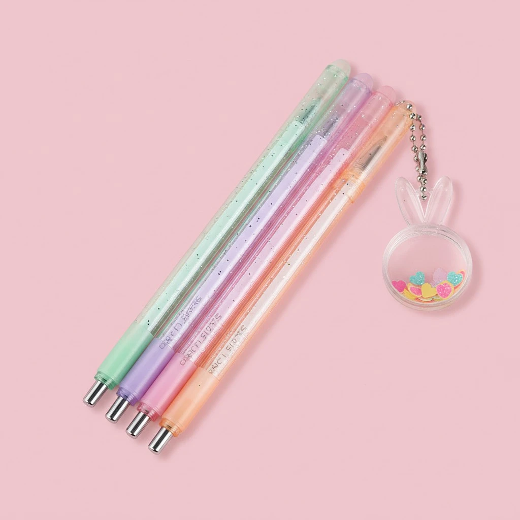 10pcs Pendant Gel Pen Stationery Lovely Student Writing Pen (Mixed Style)